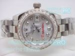 Replica Rolex Datejust Stainless Steel Diamond Bezel Watch For Ladies 26MM